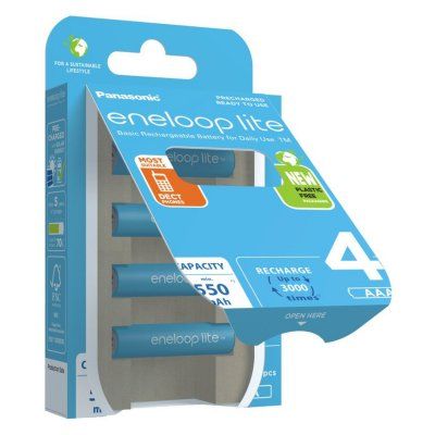 Panasonic eneloop lite BK-4LCCE/4BE 550mAh AAA R03 BL4 (Аккумулятор)