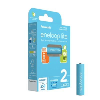 Panasonic eneloop lite BK-4LCCE/2BE 550mAh AAA R03 BL2 (Аккумулятор)